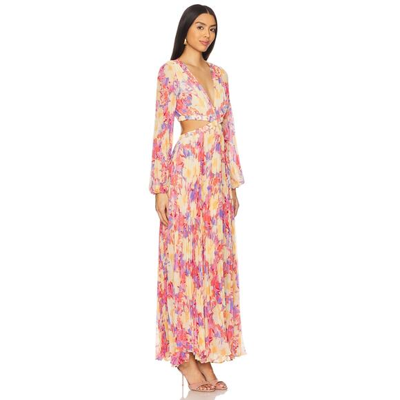 ASTR the Label Revery Floral Long Sleeve Maxi Dress Size L - Picture 2 of 8